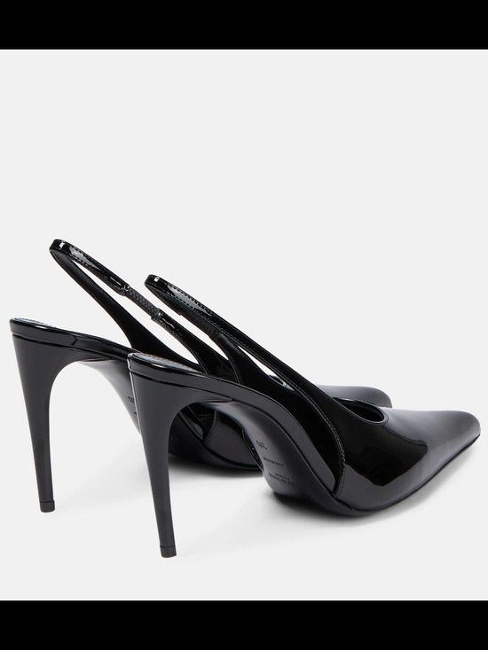 Saint Laurent Paris - Pulp Slingback Black Patent - Stiletto Pumps - Picture 2 of 12